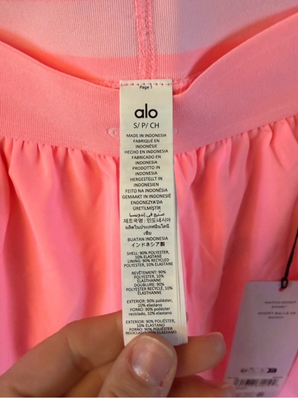 ALO Yoga Neon Bubblegum Match Point Short - Picture 5 of 6